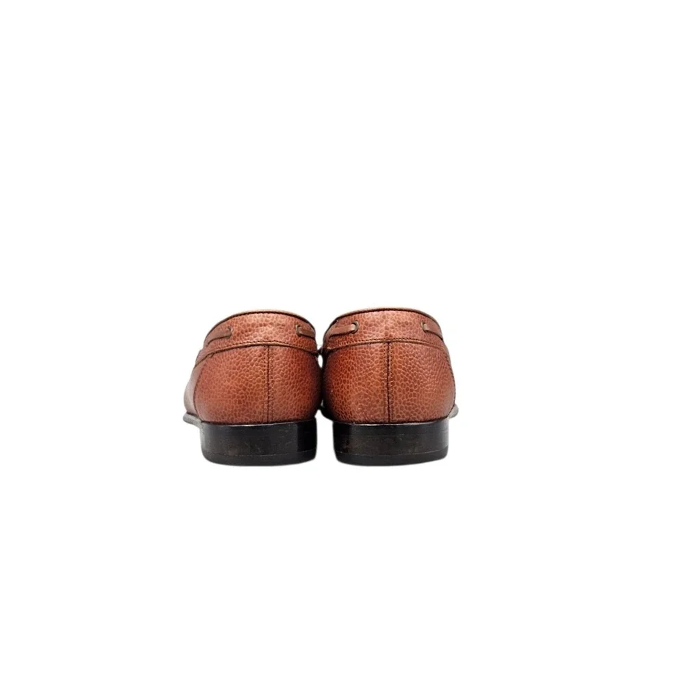 Zelli Men's Size‎ 7.5 EUC Brown Pebbled Leather Italian Loafers Boat Dress Shoes